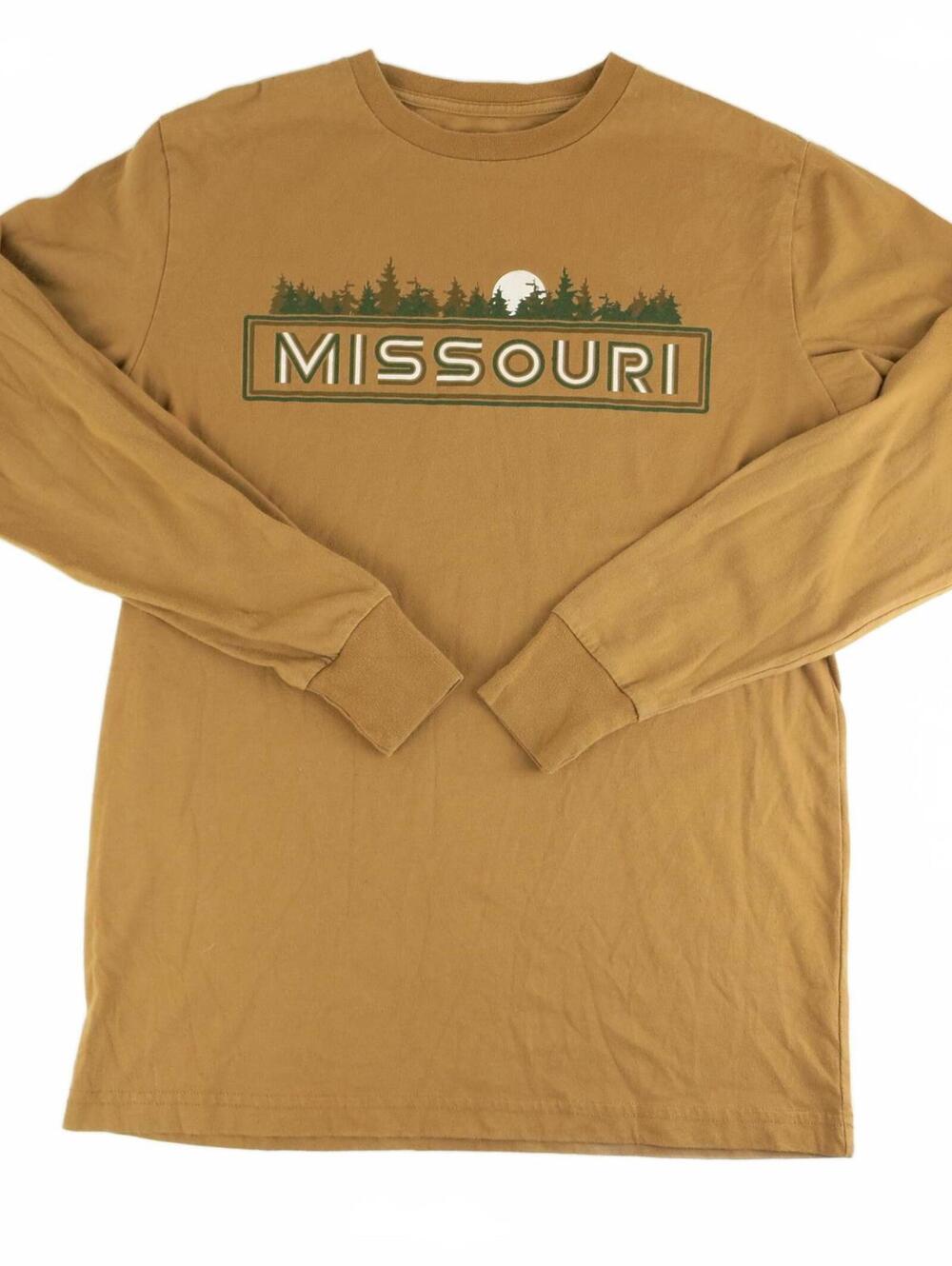 District Missouri Long Sleeve T-Shirt Brown Size Large